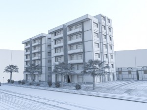 building residential apartment 3D मॉडल