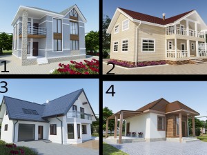 house 4 collection 3D मॉडल