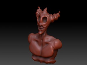 busto payaso 3D Model