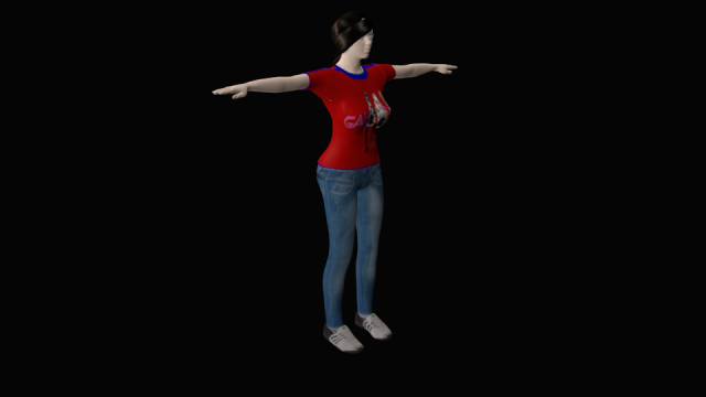 girl 3D Model .c4d .max .obj .3ds .fbx .stl .blend 