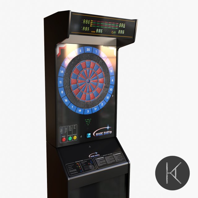 arcade dart board 3D Model .c4d .max .obj .3ds .fbx .stl .blend 
