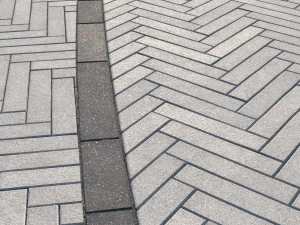 8K Large Area Pavement Herringbone Concrete 01 - 3 Variations CG Textures