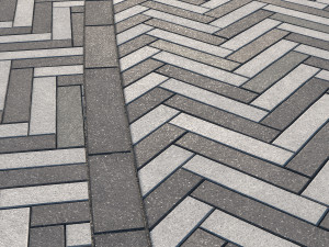 8K Large Area Pavement Herringbone Concrete 01 - 3 Variations CG Tekstury