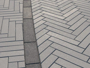 8K Large Area Pavement Herringbone Concrete 01 - 3 Variations CG Textures
