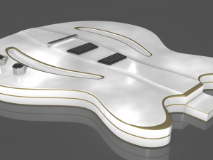 custom gibson guitar Model 3D