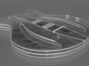 custom gibson guitar 3D Model