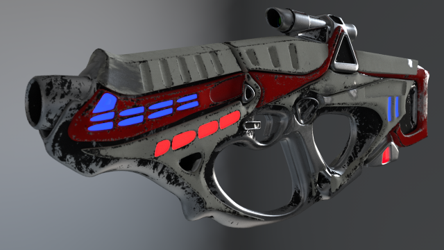 rifle Model 3D .c4d .max .obj .3ds .fbx .stl .blend 