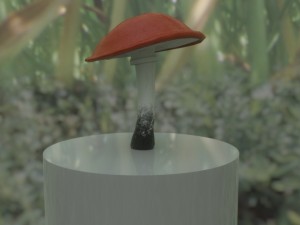 low poly mushroom 3D Model
