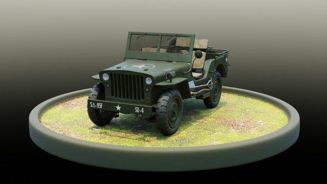 Jeep Willys MB Modelo 3D .c4d .max .obj .3ds .fbx .stl .blend 