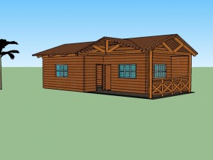 wooden house 3D Model