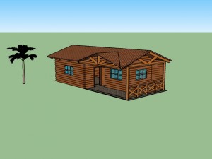 wooden house 3D Модель