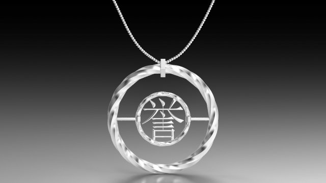 silver necklace honor 3D 모델 .c4d .max .obj .3ds .fbx .stl .blend 