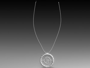silver necklace honor 3D 모델