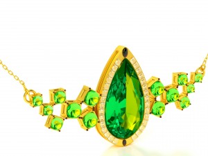 golden necklace Modelo 3D