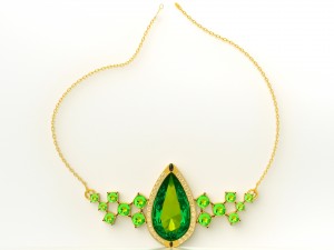golden necklace Modelo 3D