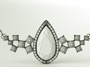 golden necklace Modelo 3D