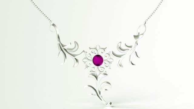silver necklace Model 3D .c4d .max .obj .3ds .fbx .stl .blend