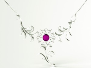 silver necklace 3D Модель