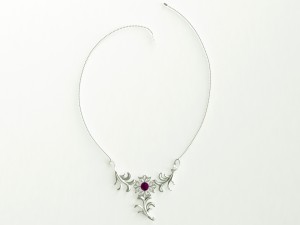 silver necklace Model 3D