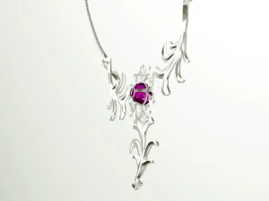 silver necklace 3D Model