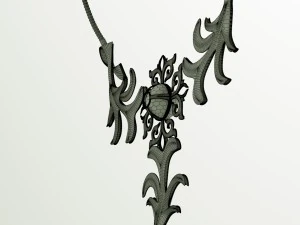 silver necklace 3D Model