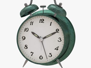 Green alarm clock Modèle 3D