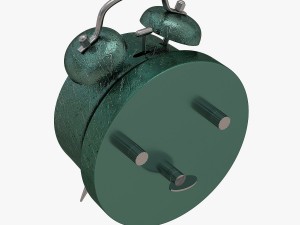 Green alarm clock 3D-Modell