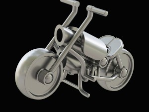Wooden toy motorbike 3D Model