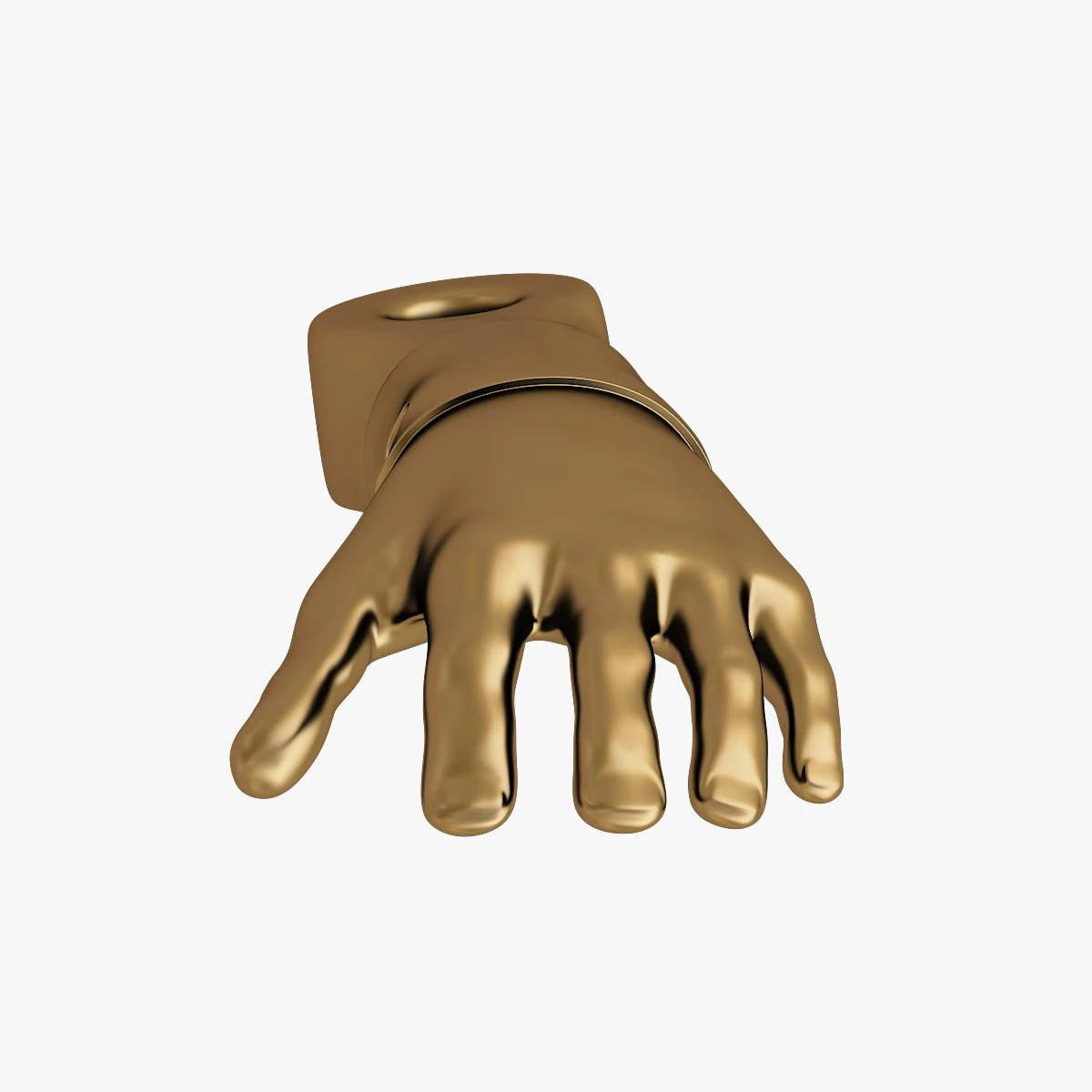 Hand shape keychain 3D Print Model .c4d .max .obj .3ds .fbx .stl .blend 