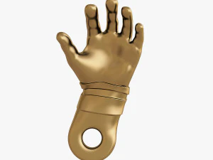 Hand shape keychain 3D Print Model