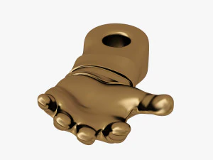 Hand shape keychain 3D Print Model