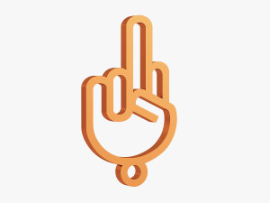 fuck symbol keychain 3D Принт Модель