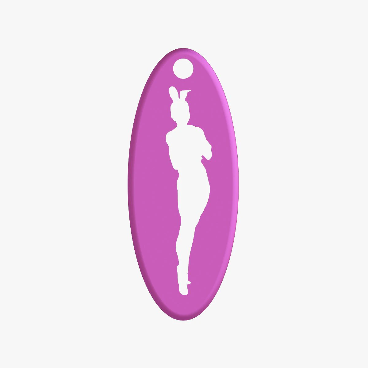 Playboy keychain 3D Print Model .c4d .max .obj .3ds .fbx .stl .blend 