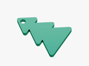 yılbaşı ağacı anahtarlık 3D Baskı Modeli