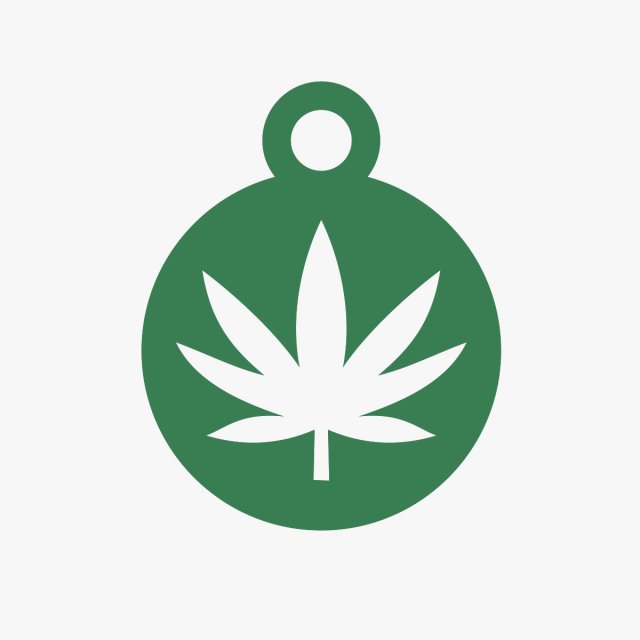 cannabis symbol keychain 3D Принт Модель .c4d .max .obj .3ds .fbx .stl .blend