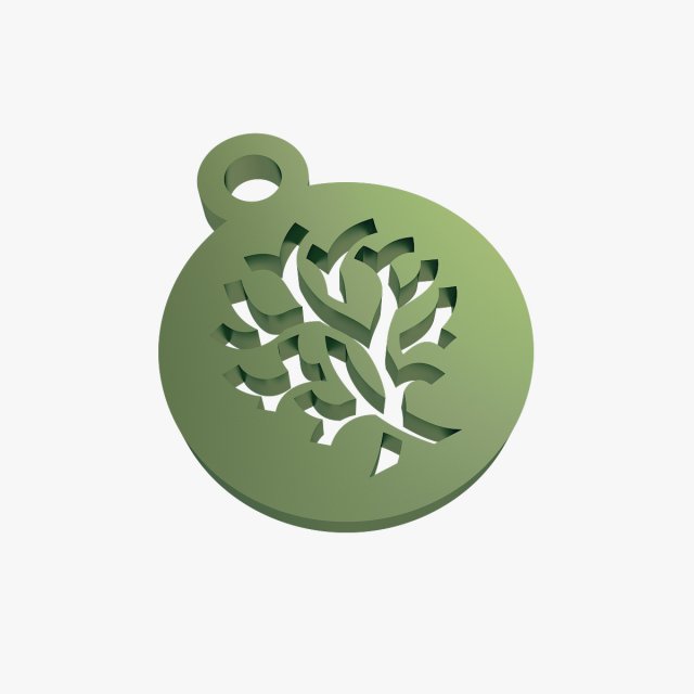 tree symbol keychain 3D प्रिंट मॉडल .c4d .max .obj .3ds .fbx .stl .blend 