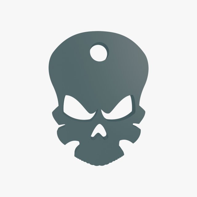 death head keychain 3D 프린트 모델 .c4d .max .obj .3ds .fbx .stl .blend 