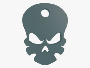 death head keychain Modelo de impresión 3D