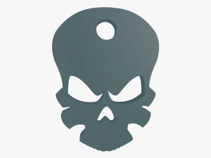 portachiavi con testa di morte Modello di stampa 3D