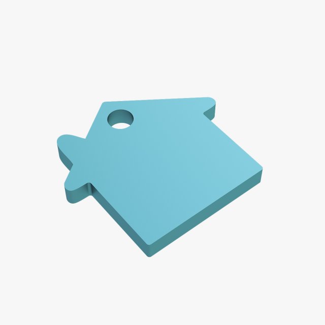 house keychain 3D Print Model .c4d .max .obj .3ds .fbx .stl .blend 