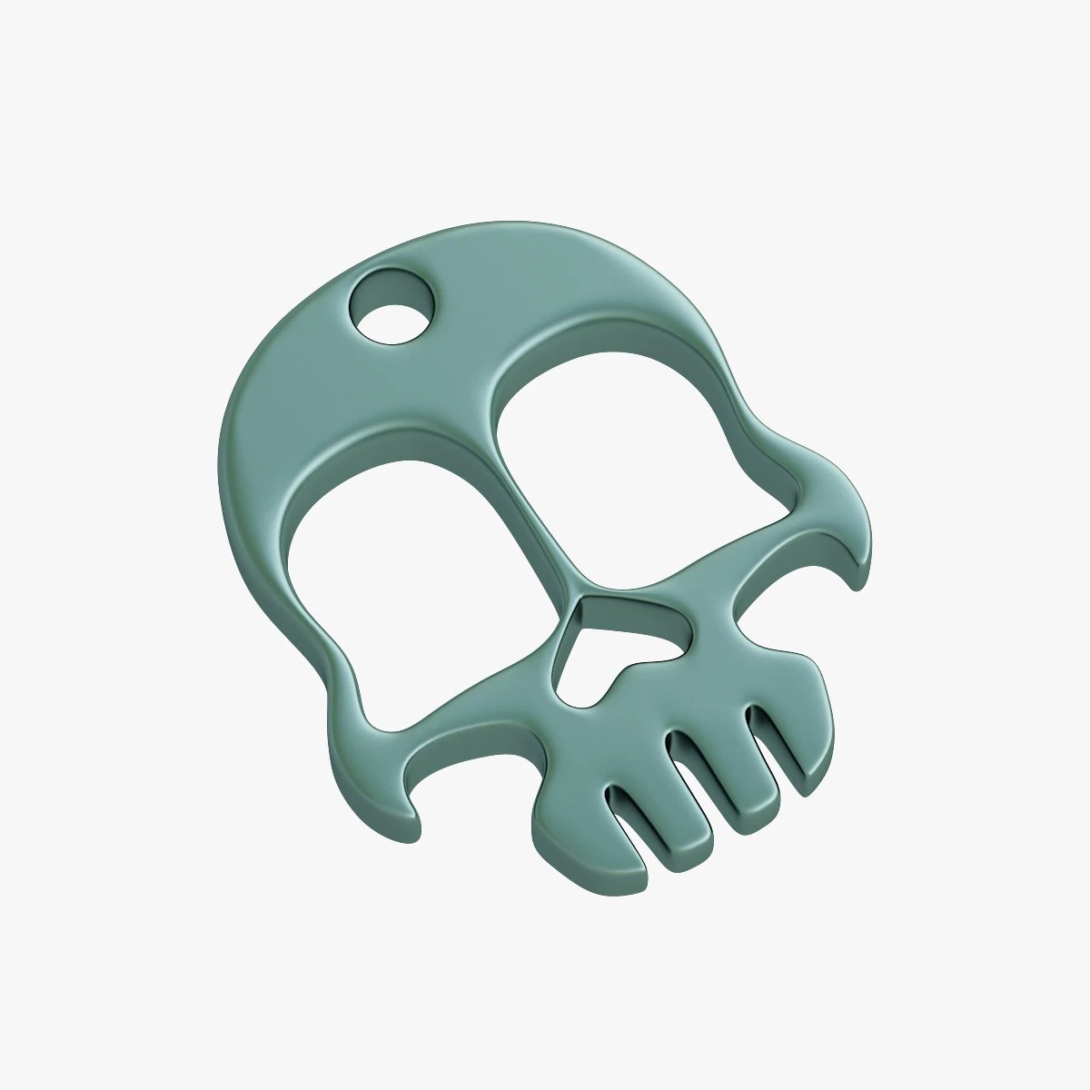 Knuckles skull keychain 3D Print Model .c4d .max .obj .3ds .fbx .stl .blend 