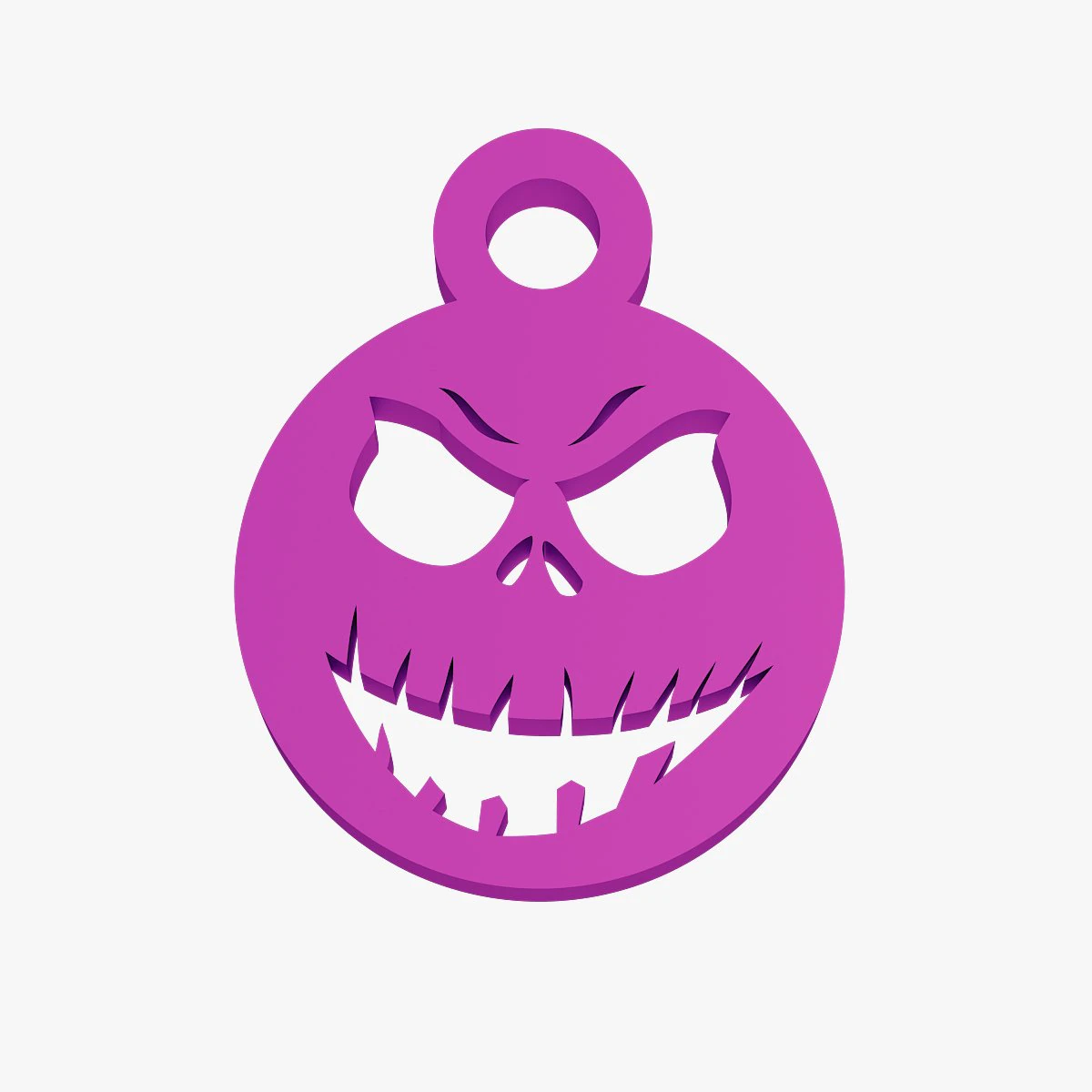 wicked smile keychain 3D Print Model .c4d .max .obj .3ds .fbx .stl .blend 