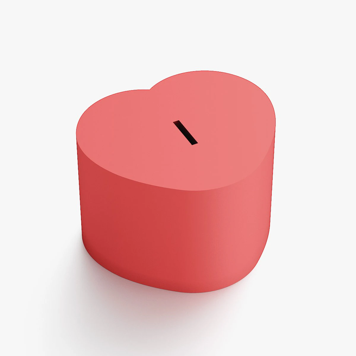 Heart coin box 3D Print Model .c4d .max .obj .3ds .fbx .stl .blend 
