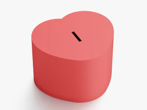 Portamonete a forma di cuore Modello di stampa 3D