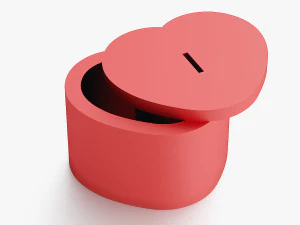 Heart coin box 3D Print Model