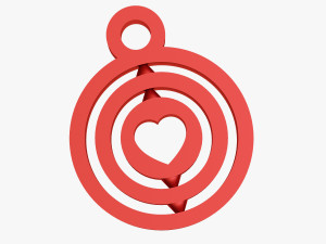 Heart symbol keychain 3D Print Model
