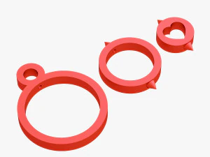 Heart symbol keychain 3D Print Model