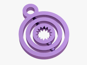 Freimaurerisches Sonnensymbol 3D Druckmodell