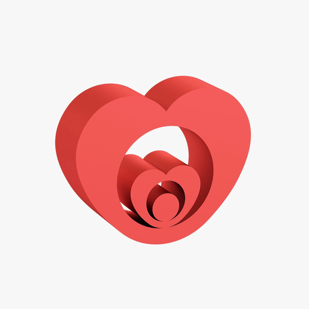 Heart shaped figurine 3D Print Model .c4d .max .obj .3ds .fbx .stl .blend 