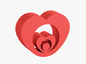 Estatueta em forma de cora&ccedil;&atilde;o Modelo de Impressão 3D